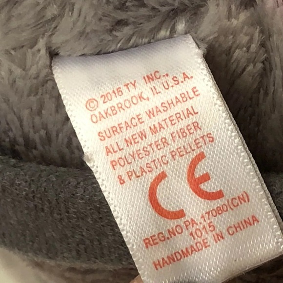 TY Beanie Boos Squeaker The Mouse Gray & Pink Plush 6" Stuffed Animal Toy - Picture 5 of 5